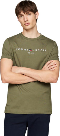 Tommy Hilfiger Men's Short Sleeve Cotton Graphic T-Shirts with Embroidered Logo - 7DAY'S