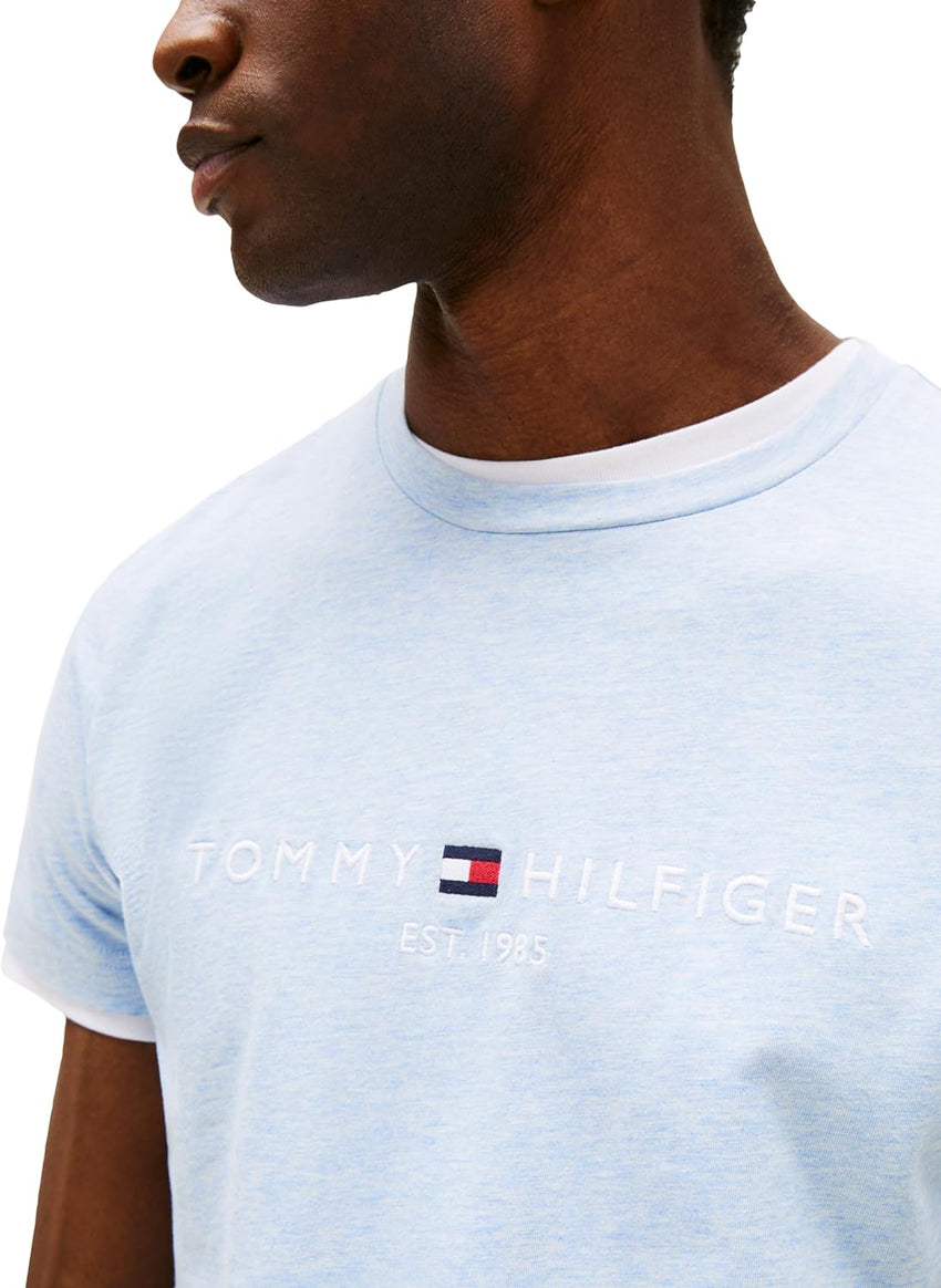 Tommy Hilfiger Men's Short Sleeve Cotton Graphic T-Shirts with Embroidered Logo - 7DAY'S