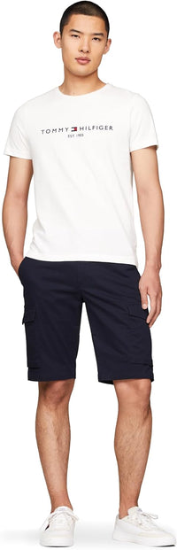 Tommy Hilfiger Men's Short Sleeve Cotton Graphic T-Shirts with Embroidered Logo - 7DAY'S