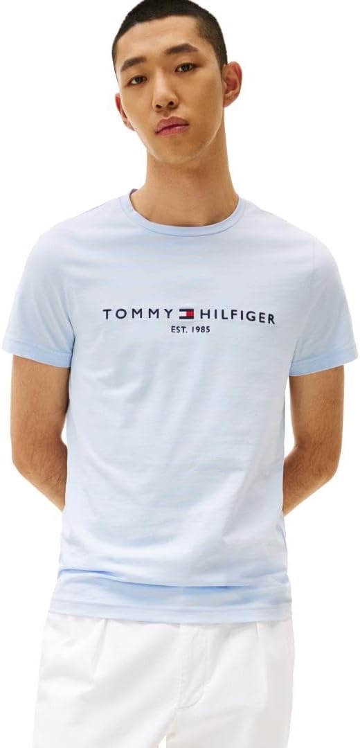 Tommy Hilfiger Men's Short Sleeve Cotton Graphic T-Shirts with Embroidered Logo - 7DAY'S