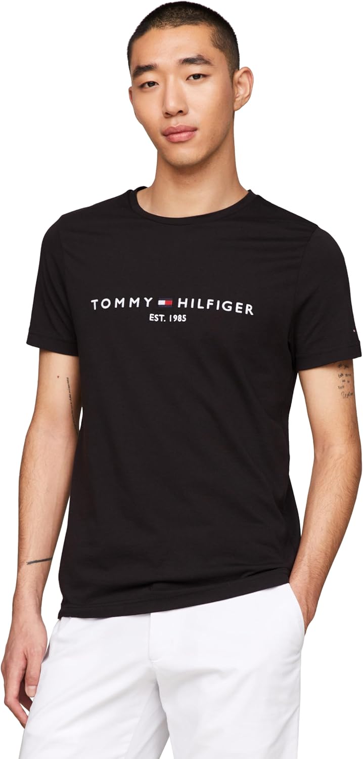 Tommy Hilfiger Men's Short Sleeve Cotton Graphic T-Shirts with Embroidered Logo - 7DAY'S