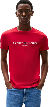 Tommy Hilfiger Men's Short Sleeve Cotton Graphic T-Shirts with Embroidered Logo - 7DAY'S