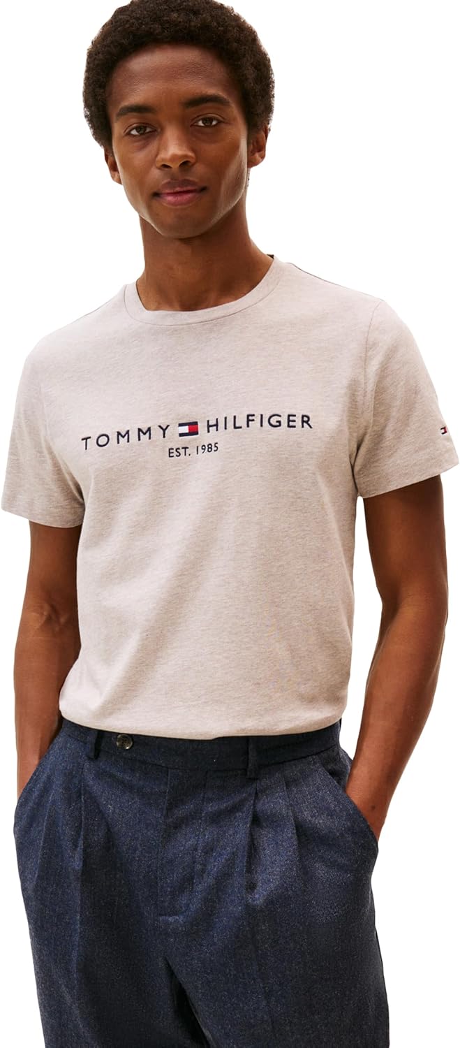 Tommy Hilfiger Men's Short Sleeve Cotton Graphic T-Shirts with Embroidered Logo - 7DAY'S