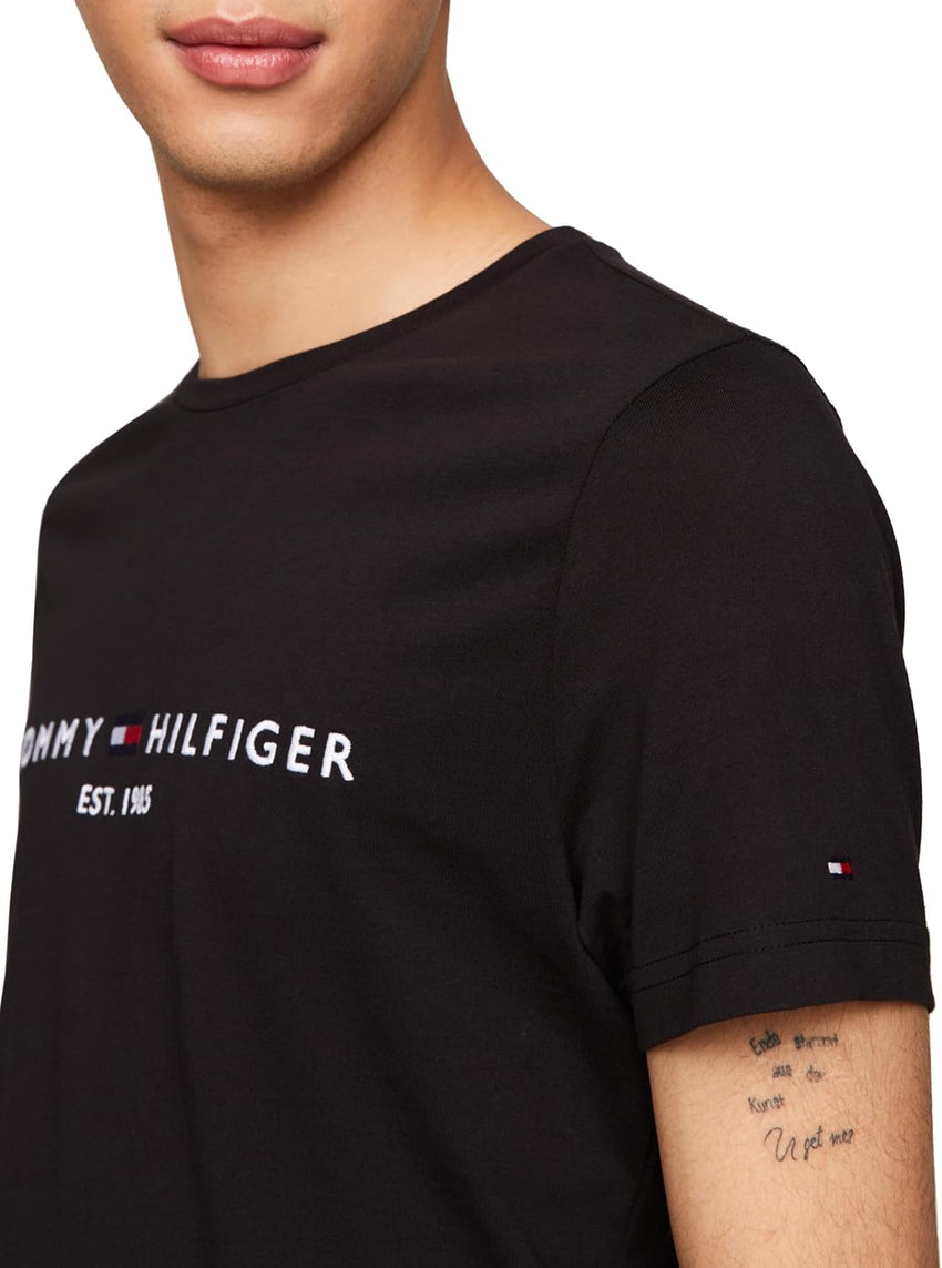 Tommy Hilfiger Men's Short Sleeve Cotton Graphic T-Shirts with Embroidered Logo - 7DAY'S