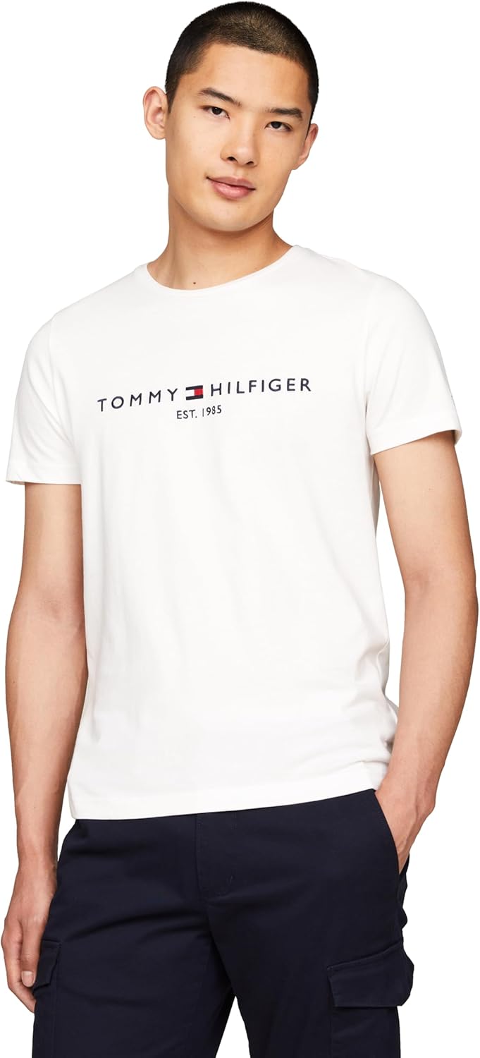 Tommy Hilfiger Men's Short Sleeve Cotton Graphic T-Shirts with Embroidered Logo - 7DAY'S