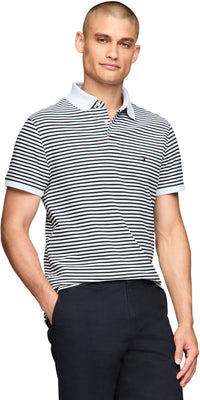 Tommy Hilfiger Men's Short Sleeve Polo Shirts in Classic Fit with Stretch and Organic Pique Cotton - 7DAY'S