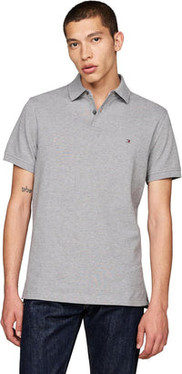 Tommy Hilfiger Men's Short Sleeve Polo Shirts in Classic Fit with Stretch and Organic Pique Cotton - 7DAY'S