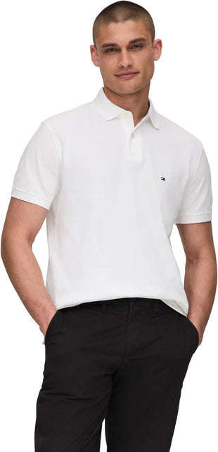 Tommy Hilfiger Men's Short Sleeve Polo Shirts in Classic Fit with Stretch and Organic Pique Cotton - 7DAY'S