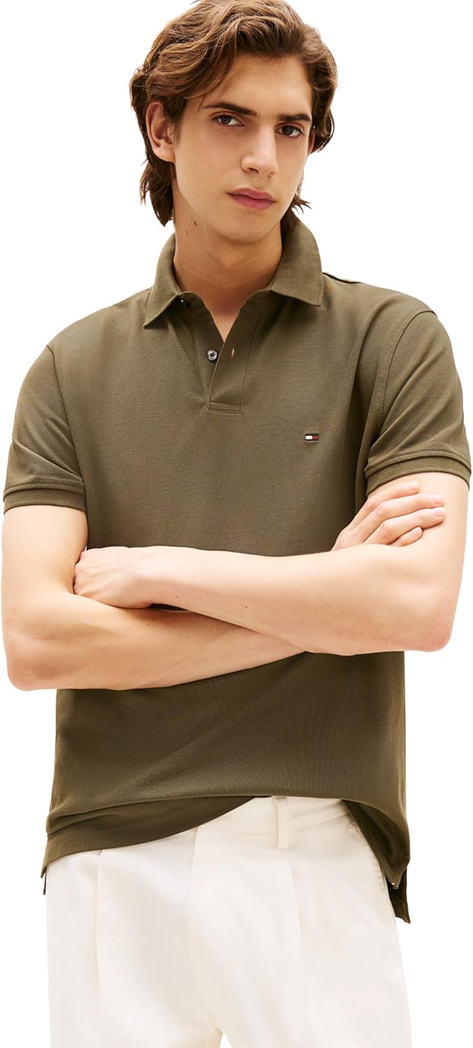 Tommy Hilfiger Men's Short Sleeve Polo Shirts in Classic Fit with Stretch and Organic Pique Cotton - 7DAY'S