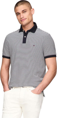 Tommy Hilfiger Men's Short Sleeve Polo Shirts in Classic Fit with Stretch and Organic Pique Cotton - 7DAY'S