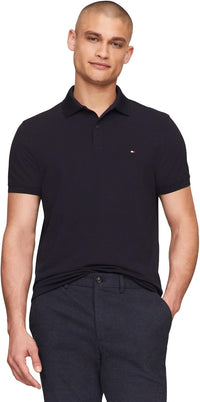 Tommy Hilfiger Men's Short Sleeve Polo Shirts in Classic Fit with Stretch and Organic Pique Cotton - 7DAY'S
