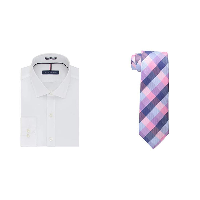 Tommy Hilfiger Men's Slim Fit Non Iron Solid Dress Shirt - Amazon Exclusive - 7DAY'S