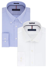 Tommy Hilfiger Men's Slim Fit Non Iron Solid Dress Shirt - Amazon Exclusive - 7DAY'S