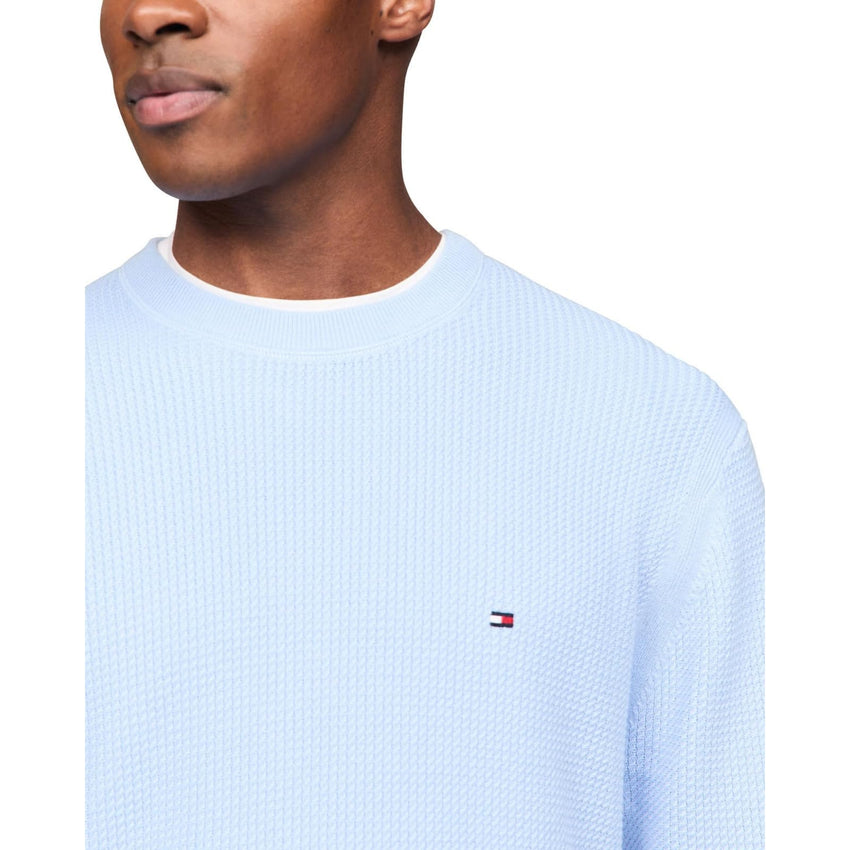 Tommy Hilfiger Men's Waffle Knit Crewneck Sweater Lightweight Pullover, Also Available in Big & Tall - 7DAY'S
