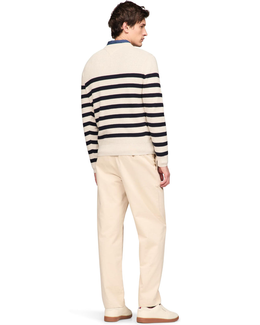 Tommy Hilfiger Men's Waffle Knit Crewneck Sweater Lightweight Pullover, Also Available in Big & Tall - 7DAY'S