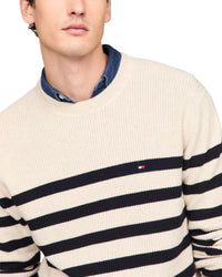 Tommy Hilfiger Men's Waffle Knit Crewneck Sweater Lightweight Pullover, Also Available in Big & Tall - 7DAY'S
