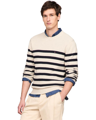 Tommy Hilfiger Men's Waffle Knit Crewneck Sweater Lightweight Pullover, Also Available in Big & Tall - 7DAY'S