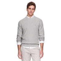 Tommy Hilfiger Men's Waffle Knit Crewneck Sweater Lightweight Pullover, Also Available in Big & Tall - 7DAY'S
