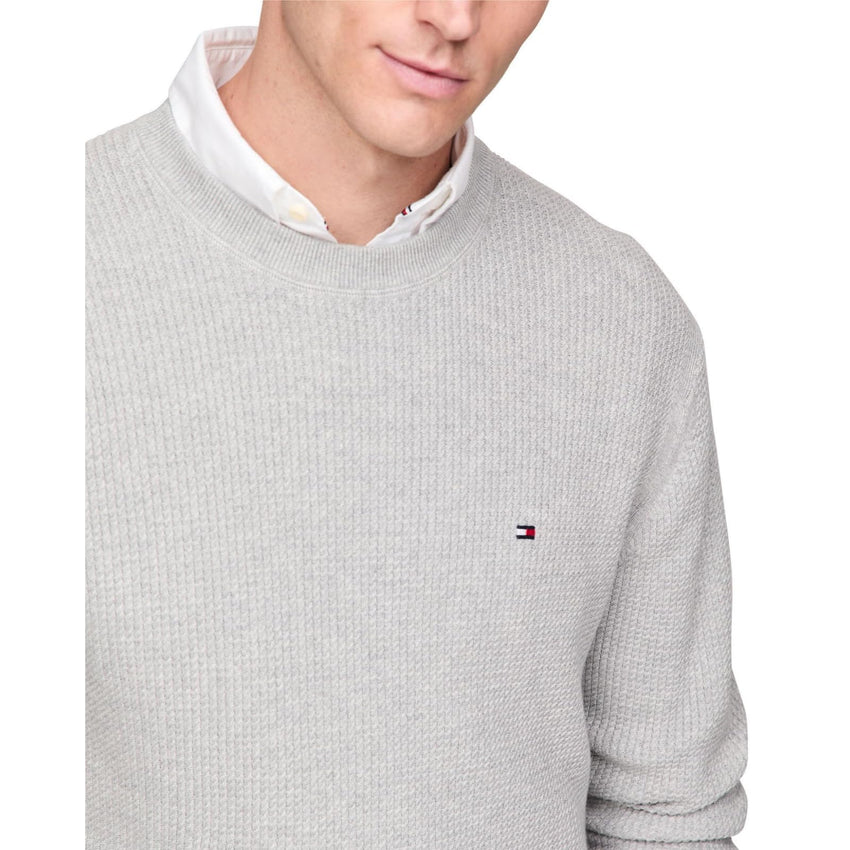 Tommy Hilfiger Men's Waffle Knit Crewneck Sweater Lightweight Pullover, Also Available in Big & Tall - 7DAY'S