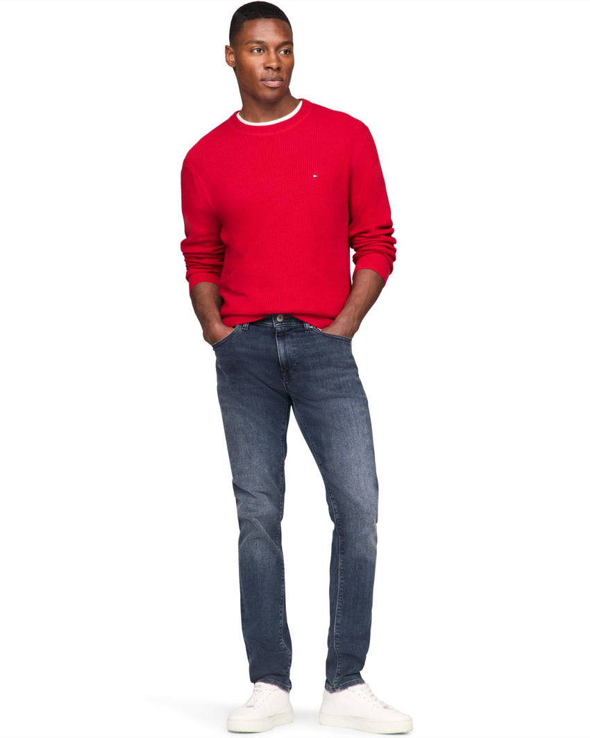 Tommy Hilfiger Men's Waffle Knit Crewneck Sweater Lightweight Pullover, Also Available in Big & Tall - 7DAY'S