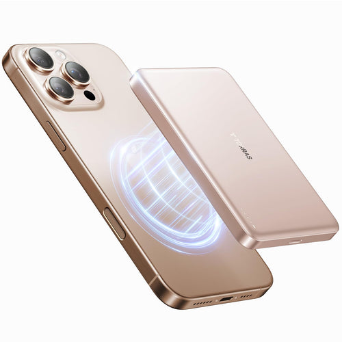 TORRAS MiniMag Power Bank,Ultra-Slim 10,000mAh Magnetic Wireless Portable Charger, 22.5W Fast Charging Battery Pack with USB-C Cable Designed for iPhone 16 Pro Max/16 Pro/16/15/14/13/12, Glacier Gray