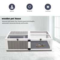 Tortoise Habitat Wooden Tortoise House Tray Indoor Turtle Enclosure for Small Animals Outdoor Wooden Reptile Cage - 7DAY'S