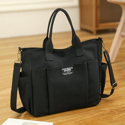 Tote Bag with Zipper Tote Bag for Women Canvas Crossbody Bag Shoulder Bag Satchel Hobo Bag Messenger Bag - 7DAY'S