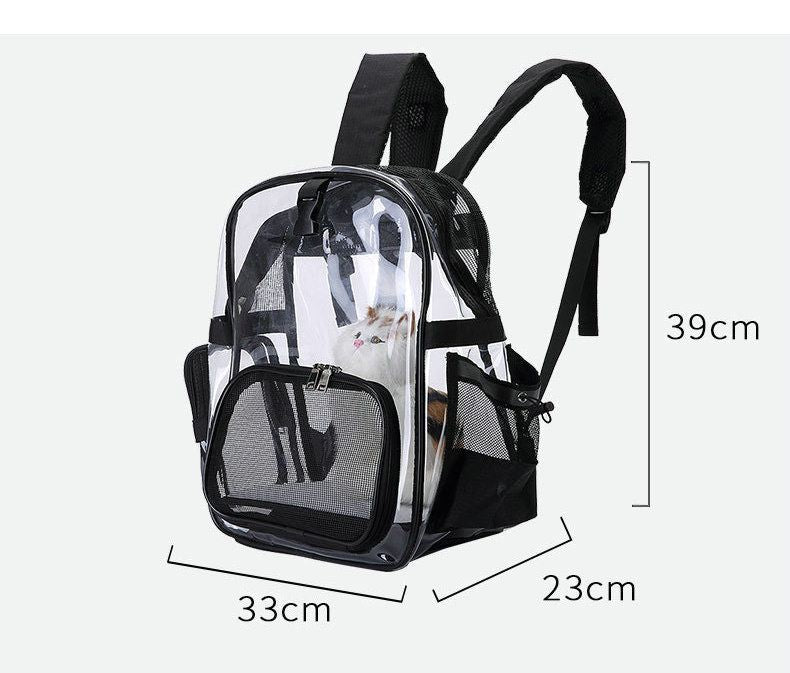 Transparent Pet Backpack Cat Backpack Carrier for Small Dog Kittens Breathable Mesh Window Travel Carrier Bag Weight up To 10lbs for Puppy Kitty Travel - 7DAY'S