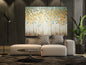 Tree with Golden Leaves 100% Handmade Gold Leaf Textured Painting Acrylic Abstract Oil Painting Wall Decor Living Room Golden Nature - 7DAY'S
