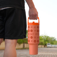 Tronco 40 oz Tumbler with Handle and Straw, Leak - Proof Insulated Tumbler with Flip Straw and Top Handle, Reusable Insulated Cup Water Bottle for Home, Outdoors, Fits in Cup Holder, Cold for 30 Hours - 7DAY'S