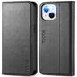 TUCCH Case Wallet for iPhone 13 5G, PU Leather Flip Folio Cover with [3 Card Slots], Stand Book Design [Shockproof TPU Interior Case] Compatible with iPhone 13 6.1 - inch 2021, Black - 7DAY'S