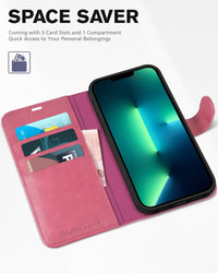 TUCCH Case Wallet for iPhone 13 Pro, RFID Blocking Card Holder Magnetic Stand PU Leather Folio Cover, Protective TPU Shockproof Inner Shell 6.1 - inch 2021, Black - 7DAY'S