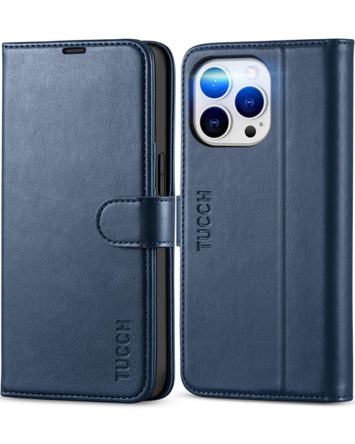 TUCCH Case Wallet for iPhone 13 Pro, RFID Blocking Card Holder Magnetic Stand PU Leather Folio Cover, Protective TPU Shockproof Inner Shell 6.1 - inch 2021, Black - 7DAY'S