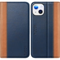 TUCCH Case Wallet for iPhone 14 6.1", [3 Card Holder] Slots [RFID Blocking] Stand Flip Folio PU Leather Cover, with [TPU Shockproof Interior Case] Compatible with iPhone 14 2022, Classic Black - 7DAY'S