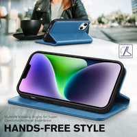 TUCCH Case Wallet for iPhone 14 6.1", [3 Card Holder] Slots [RFID Blocking] Stand Flip Folio PU Leather Cover, with [TPU Shockproof Interior Case] Compatible with iPhone 14 2022, Classic Black - 7DAY'S