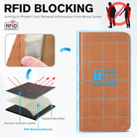 TUCCH Case Wallet for iPhone 15 6.1", [3 Card Slots] Kickstand PU Leather [RFID Blocking] Case, Flip Folio Cover with [TPU Shockproof Interior Shell] Compatible with iPhone 15 5G 2023, Classic Black - 7DAY'S