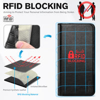 TUCCH Case Wallet for iPhone 15 6.1", [3 Card Slots] Kickstand PU Leather [RFID Blocking] Case, Flip Folio Cover with [TPU Shockproof Interior Shell] Compatible with iPhone 15 5G 2023, Classic Black - 7DAY'S