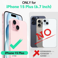 TUCCH Case Wallet for iPhone 15 Plus, [RFID Blocking] 4 Card Holder Kickstand [Shockproof TPU Interior Case] PU Leather Magnetic Protective Flip Cover 6.7", Black - 7DAY'S
