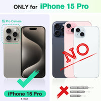 TUCCH Case Wallet for iPhone 15 Pro, RFID Blocking [4 Card Holder] Kickstand [Shockproof TPU Inner Shell] PU Leather Magnetic Protective Flip Cover 6.1" 2023, Black - 7DAY'S