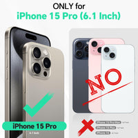 TUCCH Case Wallet for iPhone 15 Pro, RFID Blocking [4 Card Holder] Kickstand [Shockproof TPU Inner Shell] PU Leather Magnetic Protective Flip Cover 6.1" 2023, Black - 7DAY'S
