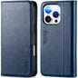 TUCCH Case Wallet for iPhone 16, [3 Card Slots] Kickstand PU Leather [RFID Blocking] Flip Folio Cover with [TPU Shockproof Interior Shell] 6.1" 2024, Classic Black - 7DAY'S