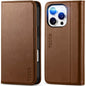 TUCCH Case Wallet for iPhone 16, [3 Card Slots] Kickstand PU Leather [RFID Blocking] Flip Folio Cover with [TPU Shockproof Interior Shell] 6.1" 2024, Classic Black - 7DAY'S