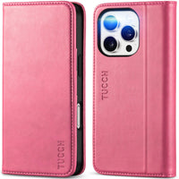 TUCCH Case Wallet for iPhone 16, [3 Card Slots] Kickstand PU Leather [RFID Blocking] Flip Folio Cover with [TPU Shockproof Interior Shell] 6.1" 2024, Classic Black - 7DAY'S