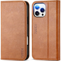 TUCCH Case Wallet for iPhone 16, [3 Card Slots] Kickstand PU Leather [RFID Blocking] Flip Folio Cover with [TPU Shockproof Interior Shell] 6.1" 2024, Classic Black - 7DAY'S