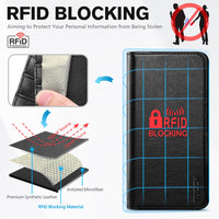 TUCCH Case Wallet for iPhone 16, [3 Card Slots] Kickstand PU Leather [RFID Blocking] Flip Folio Cover with [TPU Shockproof Interior Shell] 6.1" 2024, Classic Black - 7DAY'S