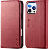 TUCCH Case Wallet for iPhone 16, [3 Card Slots] Kickstand PU Leather [RFID Blocking] Flip Folio Cover with [TPU Shockproof Interior Shell] 6.1" 2024, Classic Black - 7DAY'S