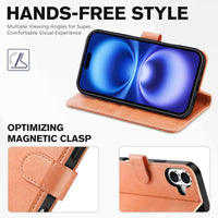 TUCCH Case Wallet for iPhone 16 Plus, RFID Blocking 4 Card Holder Kickstand [Shockproof TPU Interior Shell], PU Leather Magnetic Protective Flip Cover 6.7" 2024, Black - 7DAY'S