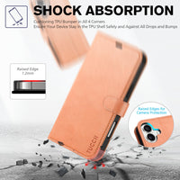 TUCCH Case Wallet for iPhone 16 Plus, RFID Blocking 4 Card Holder Kickstand [Shockproof TPU Interior Shell], PU Leather Magnetic Protective Flip Cover 6.7" 2024, Black - 7DAY'S