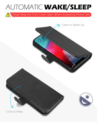 TUCCH Case Wallet for iPhone Xs Max, PU Leather Flip Cover with RFID Blocking Card Slot, Stand [Auto Wake/Sleep] Wireless Charging Shockproof TPU Shell Compatible with iPhone Xs Max 6.5", Black - 7DAY'S