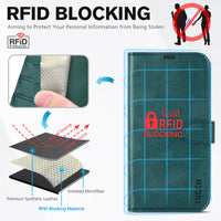 TUCCH Compatible with iPhone 16 Wallet Case, RFID Blocking 4 Card Holder Kickstand [Shockproof TPU Interior Shell], PU Leather Magnetic Closure Protective Flip Phone Cover, Black - 7DAY'S